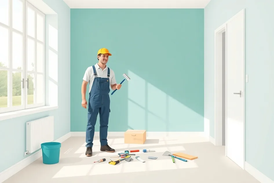 Intérieur rénové après travaux de peinture à Longjumeau